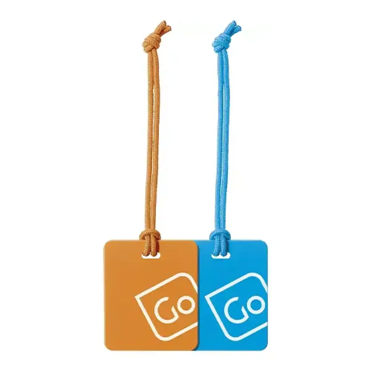 Go Travel Luggage Tags Twin Pack (Blue/Orange)