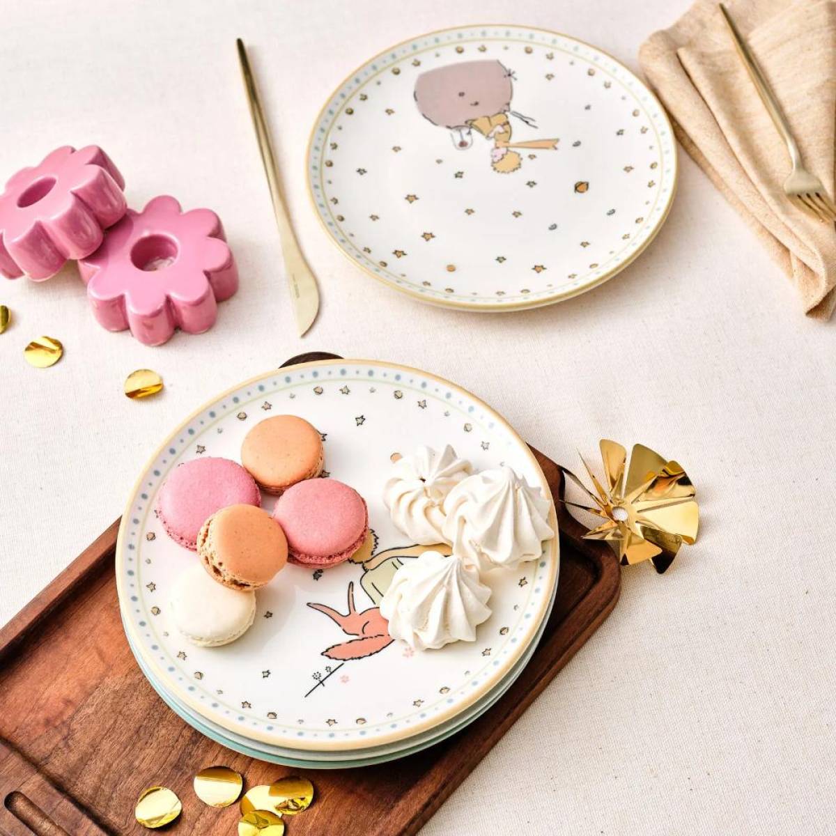 Karaca Little Prince 6-piece Ceramic Cake Set 20 Cm | Stoneware Dessert Plates