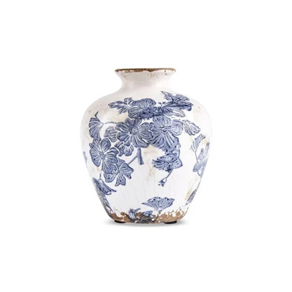 Karaca Mariner Decorative Vase 11.5x12.5 Cm - Blue/white