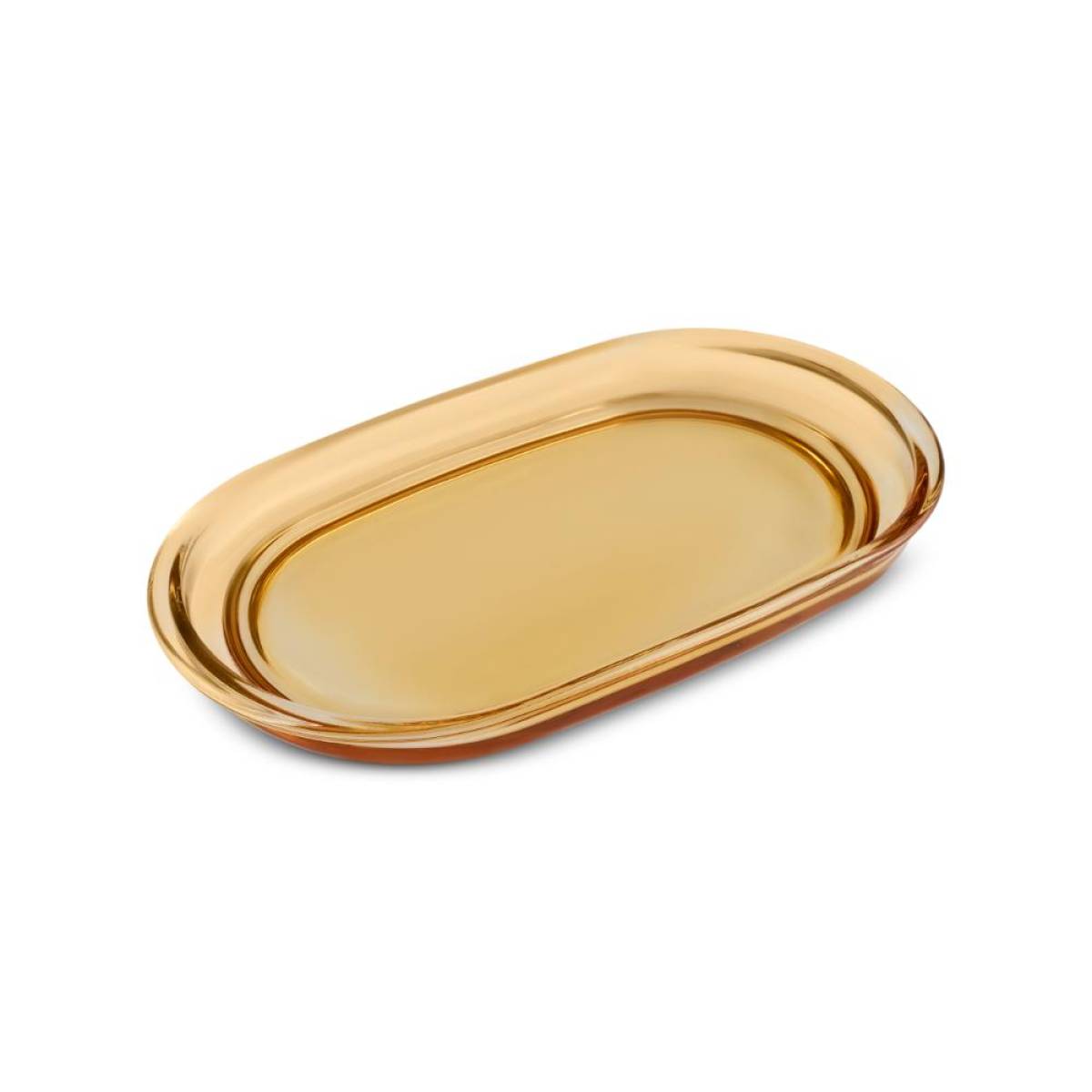 Karaca Home Bellino 3-piece Bathroom Accessory Set - Amber Glass