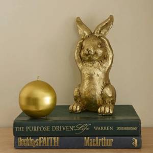 Karaca Home Helen Bunny “not Listening” Figurine - Gold, 8680214400142