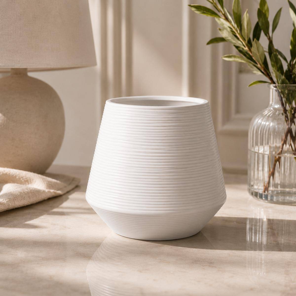 Lunara Textured Ceramic Vase, CL23X003-3