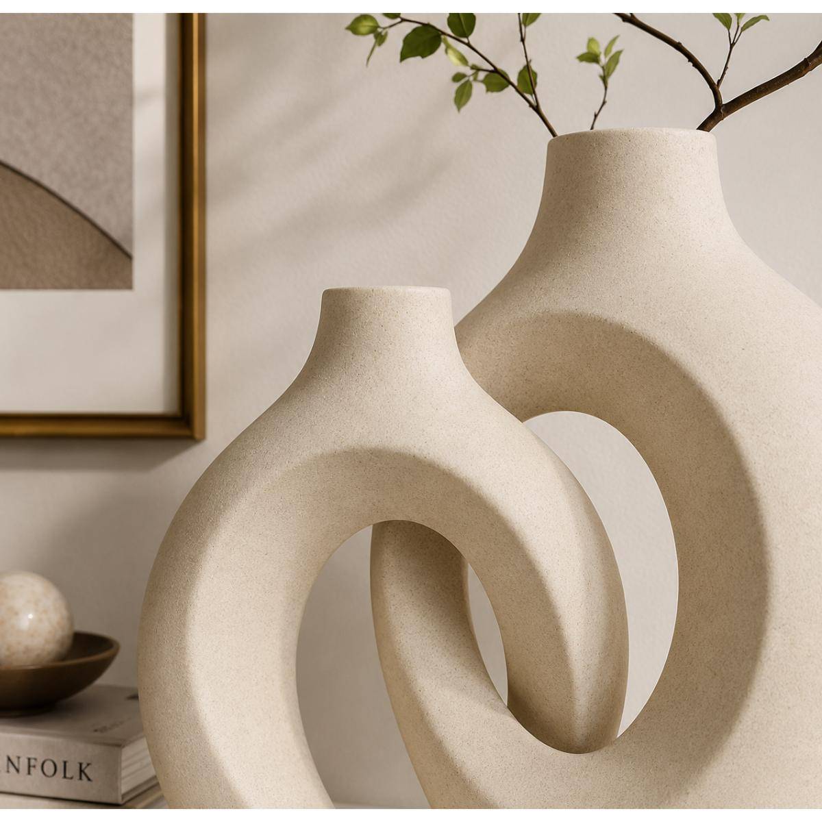 Nordic Sculptural Ceramic Vase Set, SK535