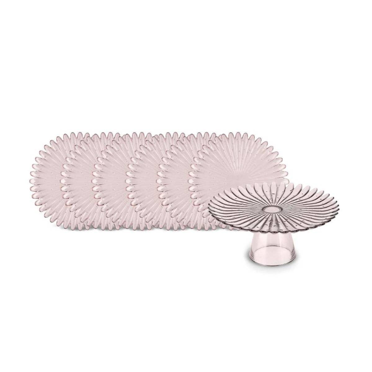 Karaca Emma 7-piece Glass Cake And Dessert Set | Elegant Serving Set