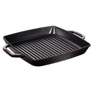 Staub 30cm Grill Pan With 2 Handles Square Black