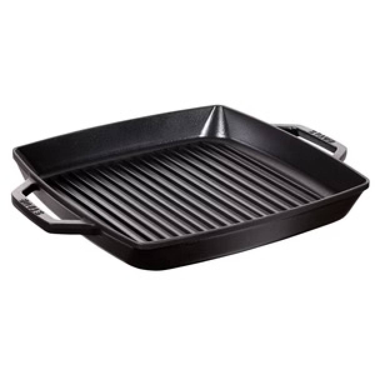 Staub 30cm Grill Pan With 2 Handles Square Black