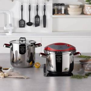 Karaca Orbit Pressure Cooker Set 6+8 L – Red, 153.09.01.3012