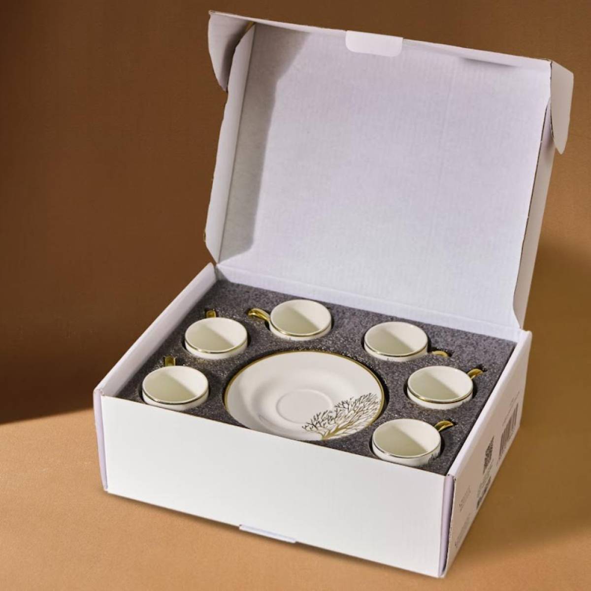 Karaca Afra 6-piece Coffee Cup Set - 90 Ml | Bone Porcelain Espresso Set