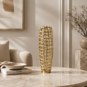 Luxe Openwork Gold Sculptural Vase 40 cm, K331-1GD