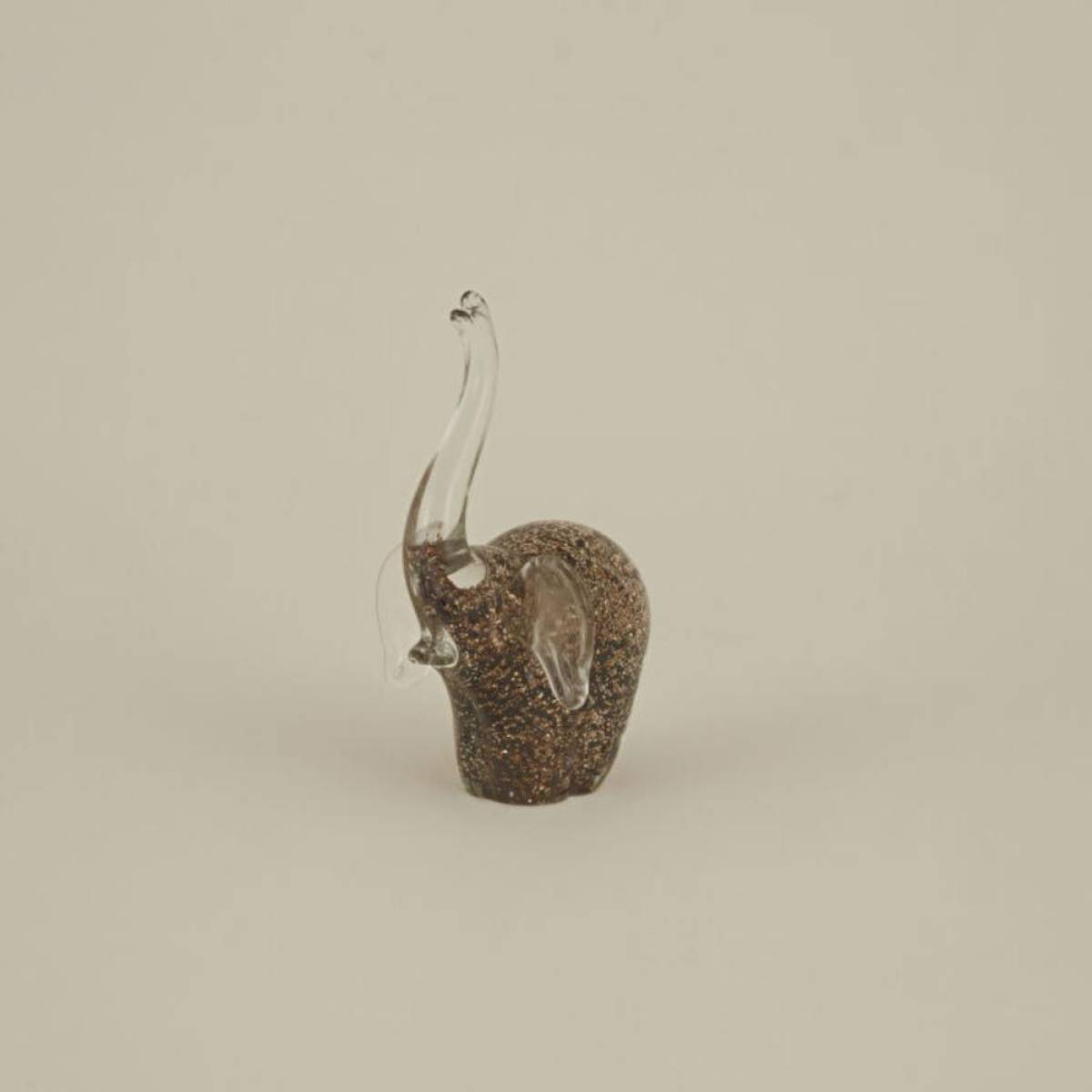 Karaca Home Fern Elephant Figurine 15 Cm | Glass Decorative Sculpture