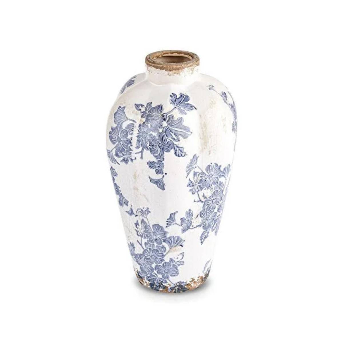 Karaca Mariner Decorative Vase 16 Cm - Blue/white