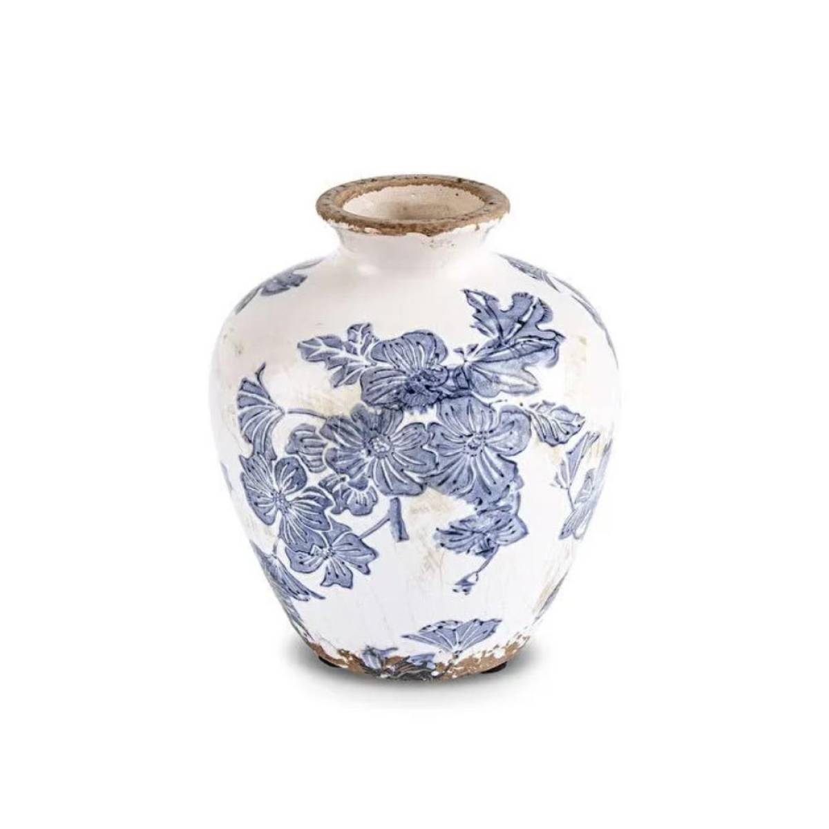 Karaca Mariner Decorative Vase 11.5x12.5 Cm - Blue/white