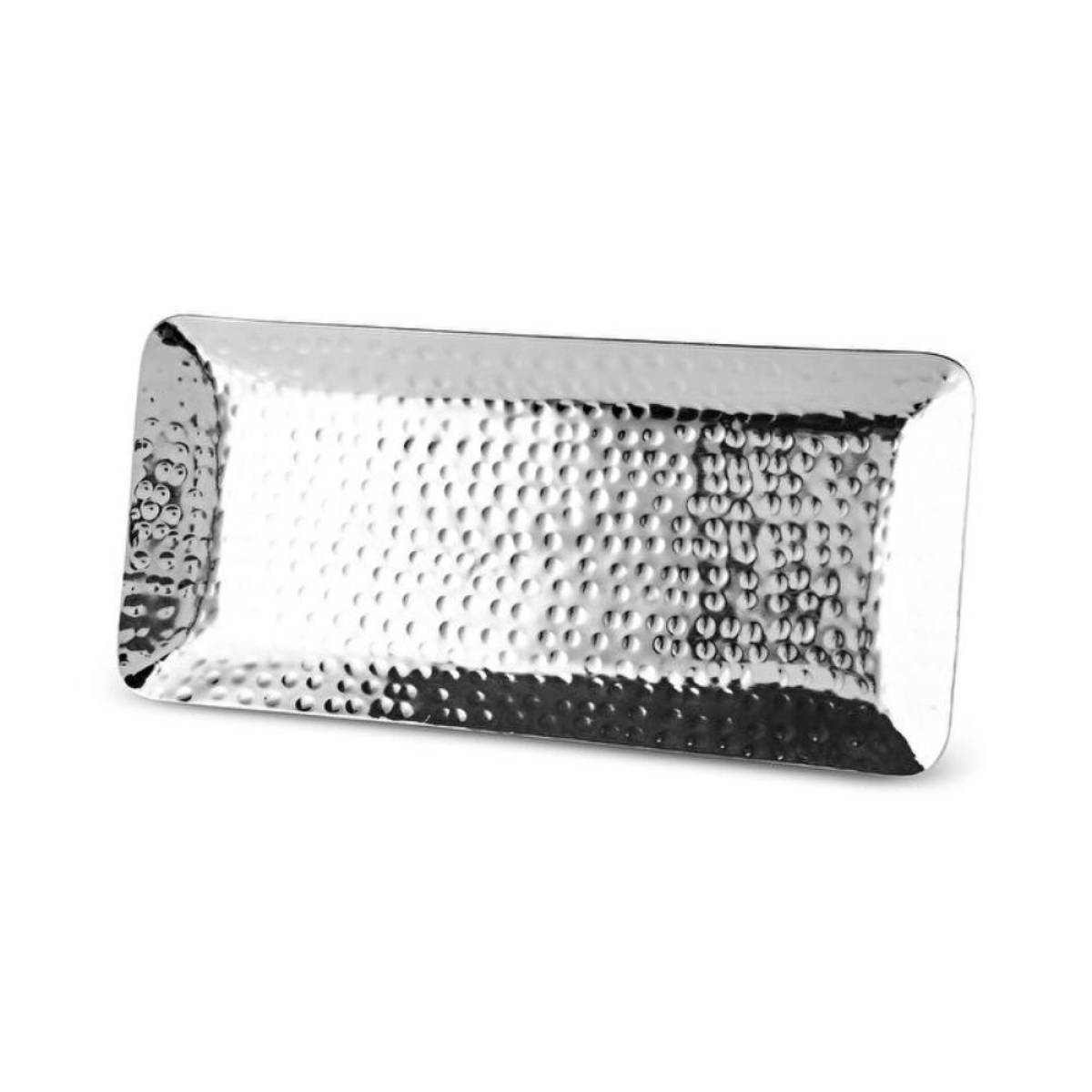 Karaca Home Loren Rectangular Decorative Tray 33×15 Cm - Silver
