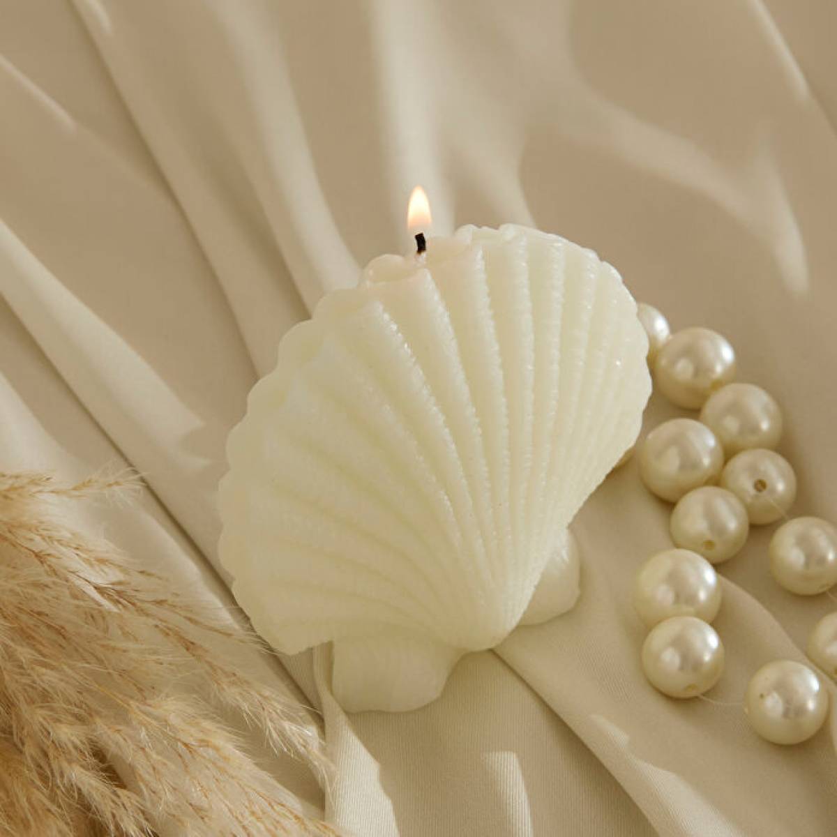 Karaca Home Marine Seashell Candle | Decorative Paraffin Wax Candle, 8683650420019
