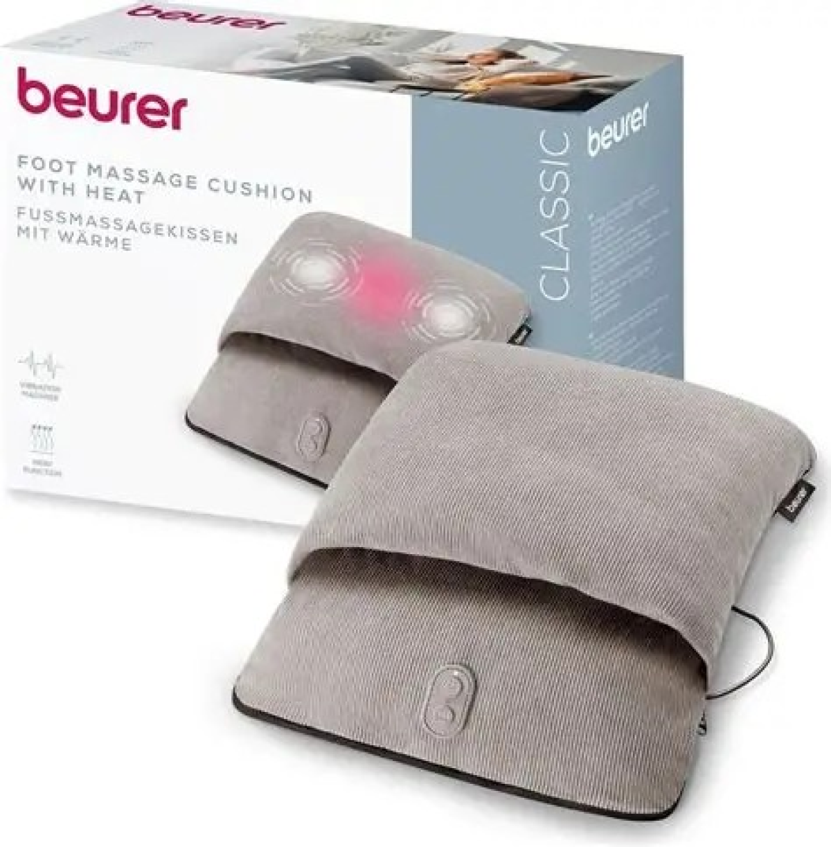 Beurer FM28  2 in 1: Vibration massager and foot warmer in one