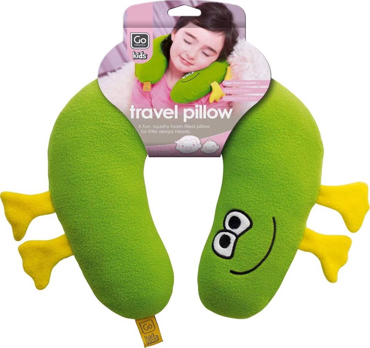Go Travel Pillow for Kids (Green)