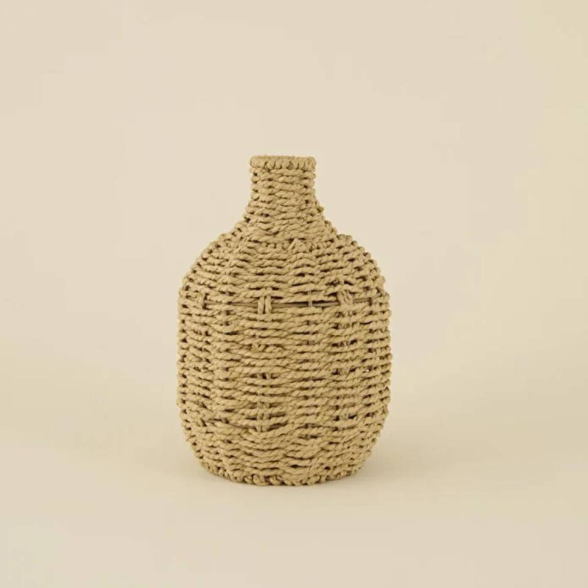 Karaca Home Boho Style Natural Wicker Vase