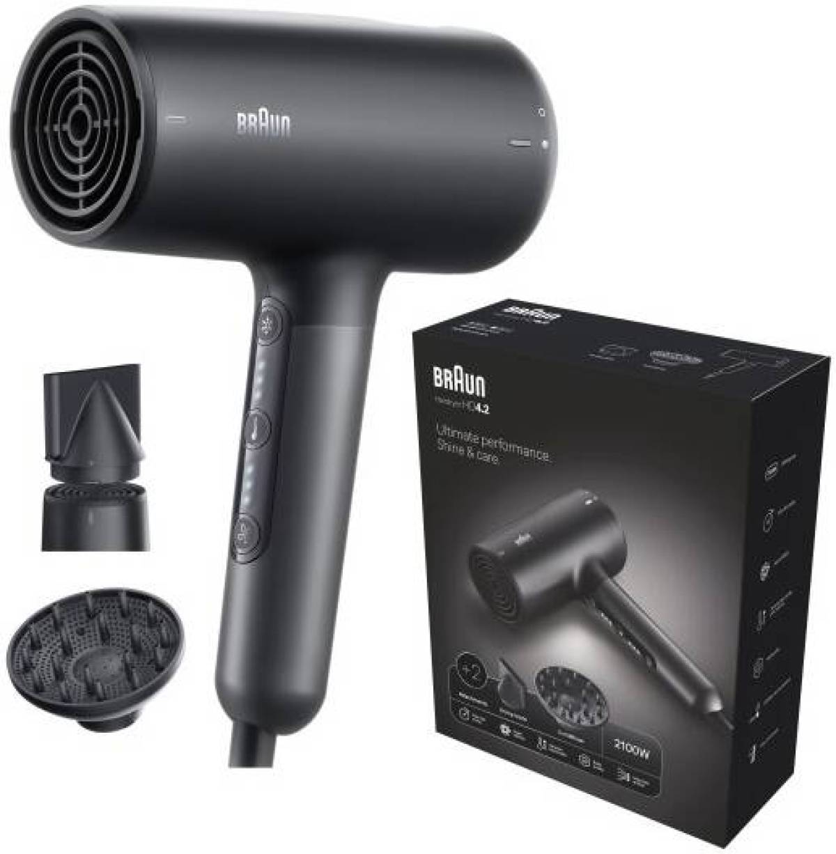 Braun Black Hair Dryer 1800w HD155E