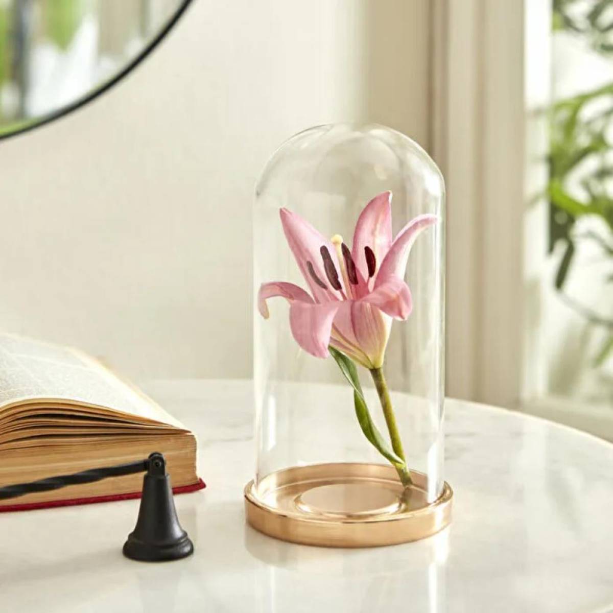 Karaca Home Bronze Glass Dome Cloche 20 Cm | Decorative Display Dome
