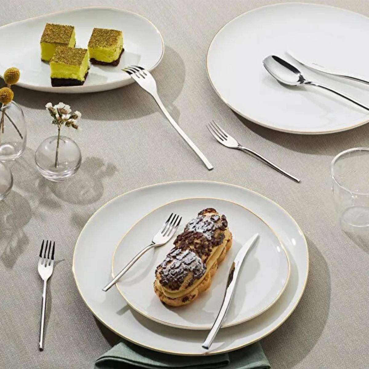 Karaca 316 Premium Dora Platinum 84-piece Cutlery Set For 12 People, 153.03.08.1444