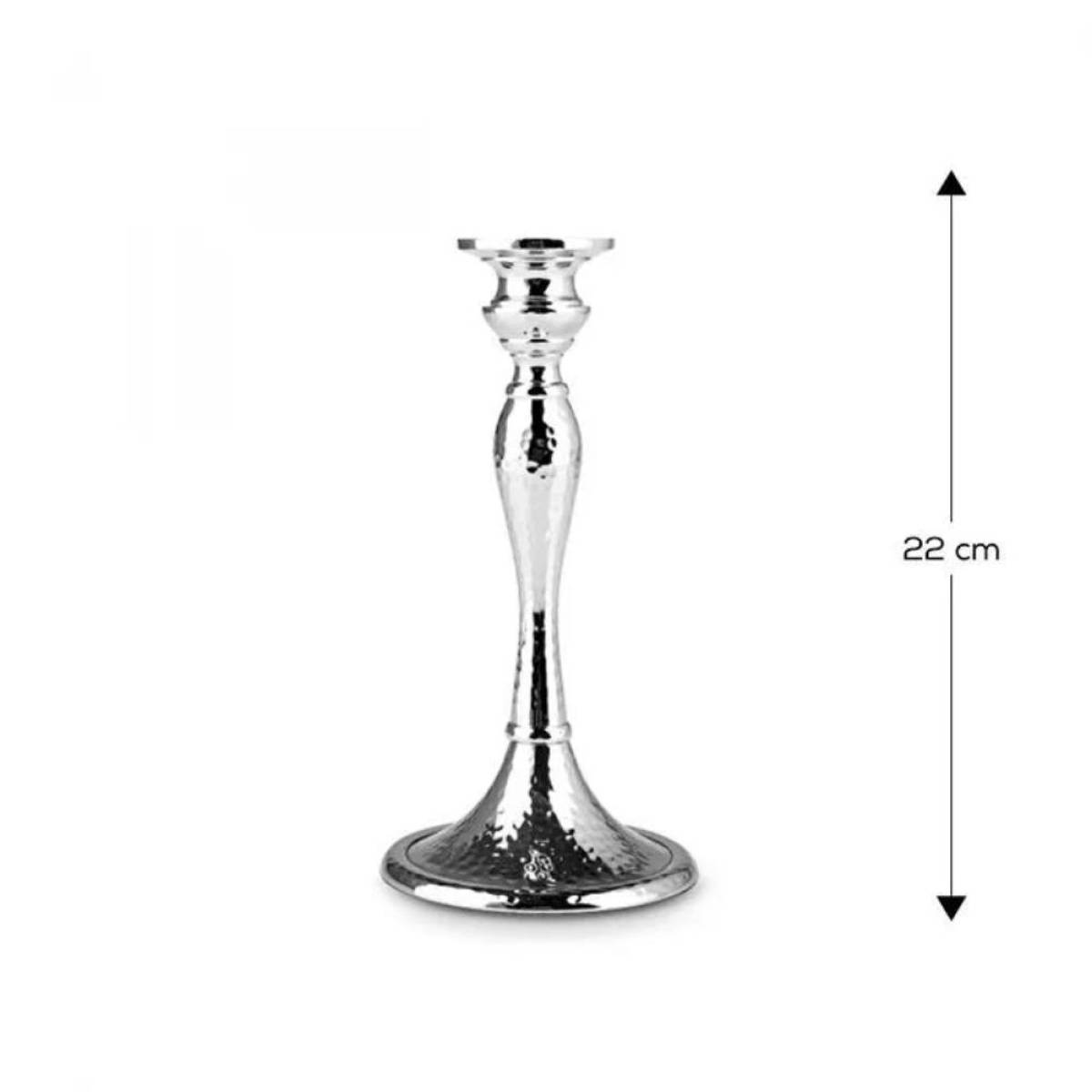 Karaca Home Rena Candlestick 22 Cm - Silver