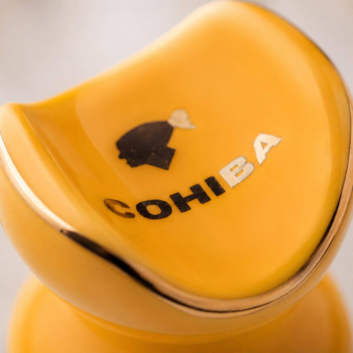 Cohiba Ceramic Cigar Holder – Luxury Yellow Edition, P1302