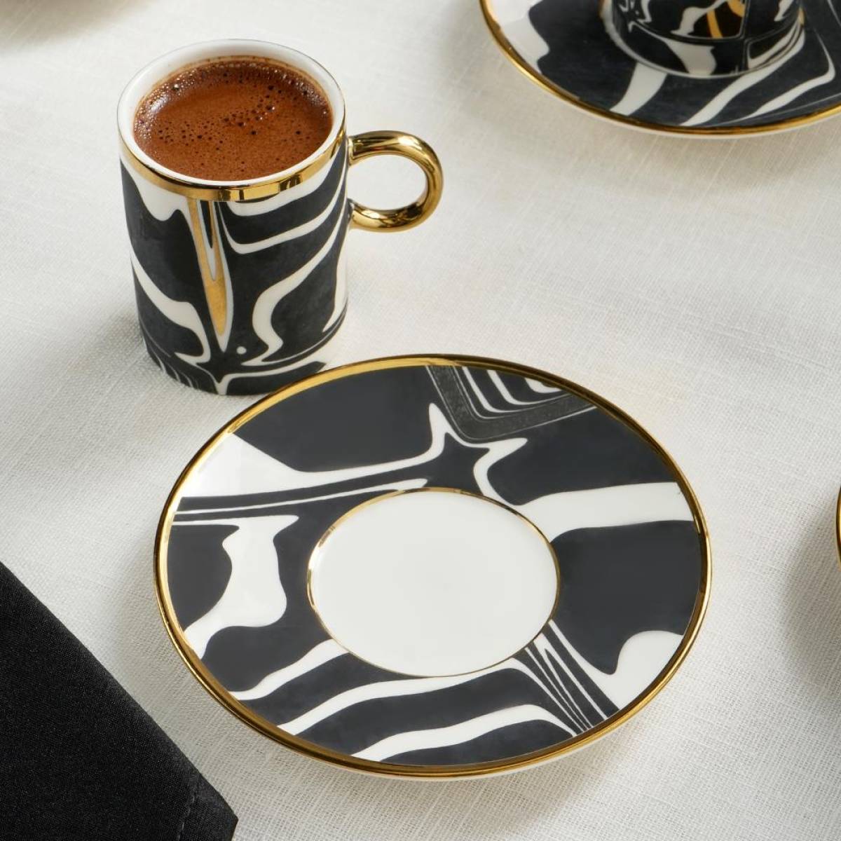Karaca Tales 6-piece Coffee Cup Set 90 Ml | Bone Porcelain Espresso Set