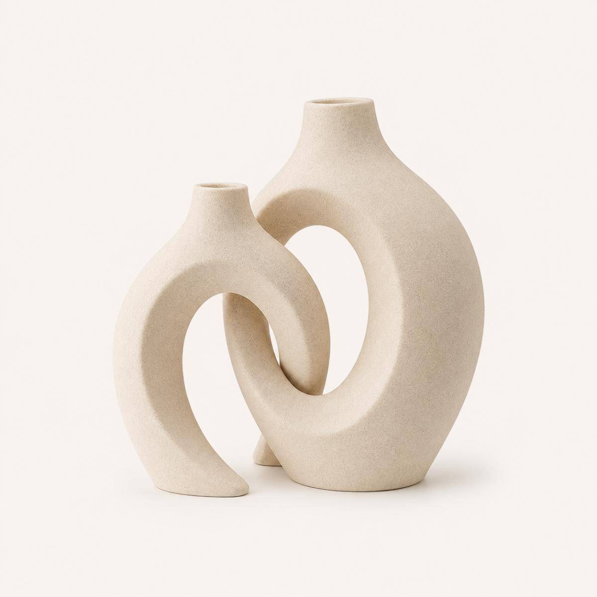 Nordic Sculptural Ceramic Vase Set, SK535