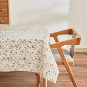 Karaca Home Dora Floral Pvc Tablecloth 140x200 Cm - Orange Floral