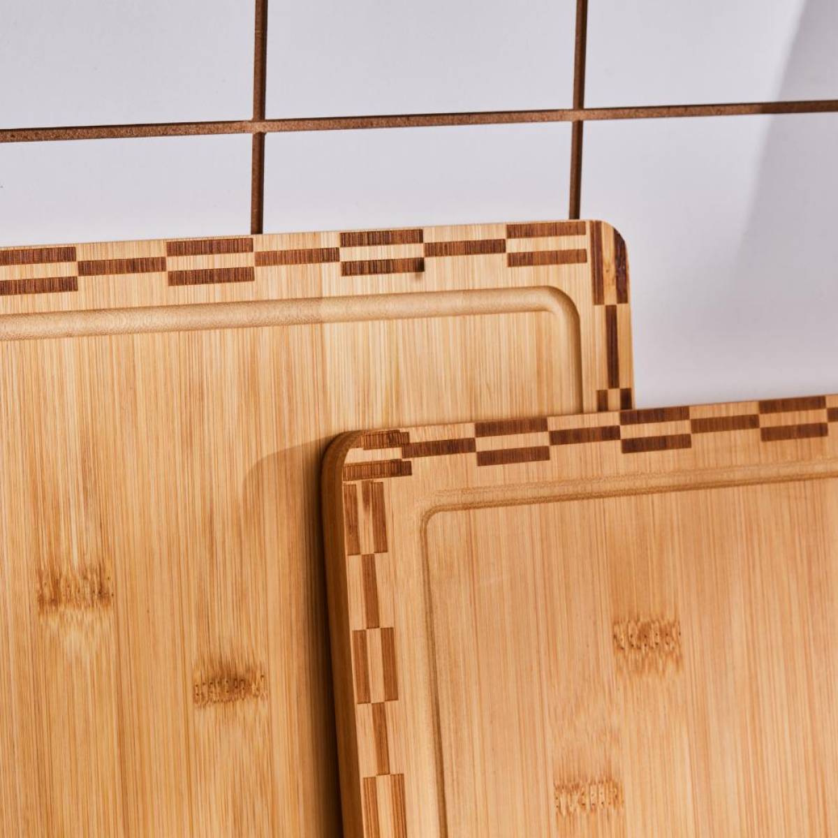 Karaca Lawn 2-piece Bamboo Cutting Board Set | Natural Kitchen Boards