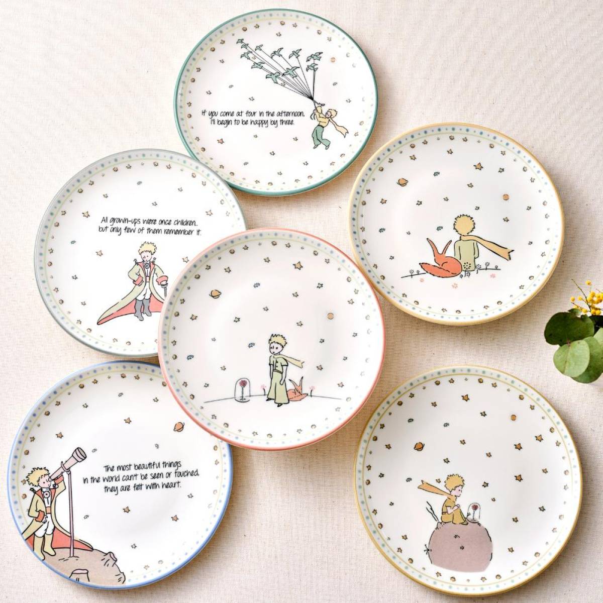 Karaca Little Prince 6-piece Ceramic Cake Set 20 Cm | Stoneware Dessert Plates