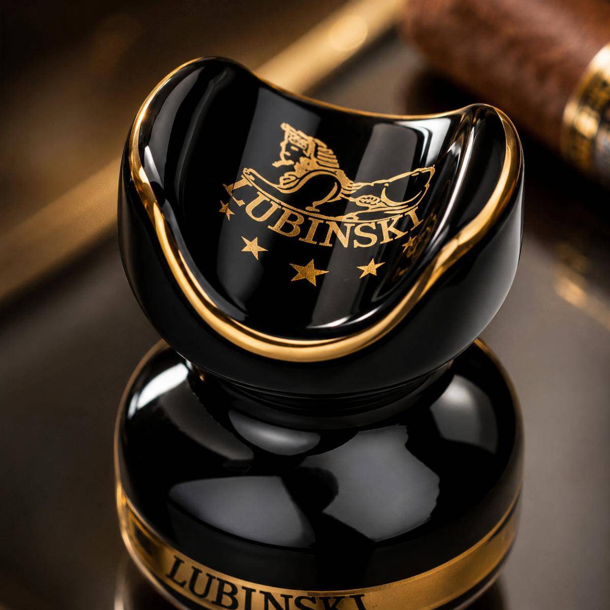 Lubinski Ceramic Cigar Holder – Luxury Black Edition, P1301