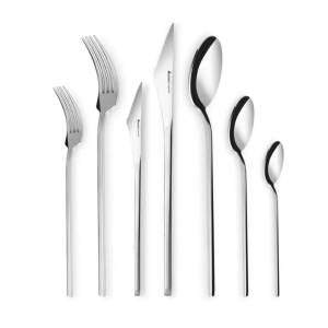 Karaca Look 84-Piece 316+ Stainless Steel Cutlery Set for 12 Persons – Silver, 15.03.08.1399