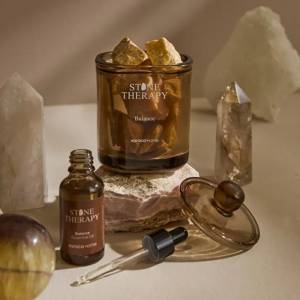 Karaca Home Stone Therapy Crystal Scent Stone Set - Balance | Herbal Aromatherapy Diffuser