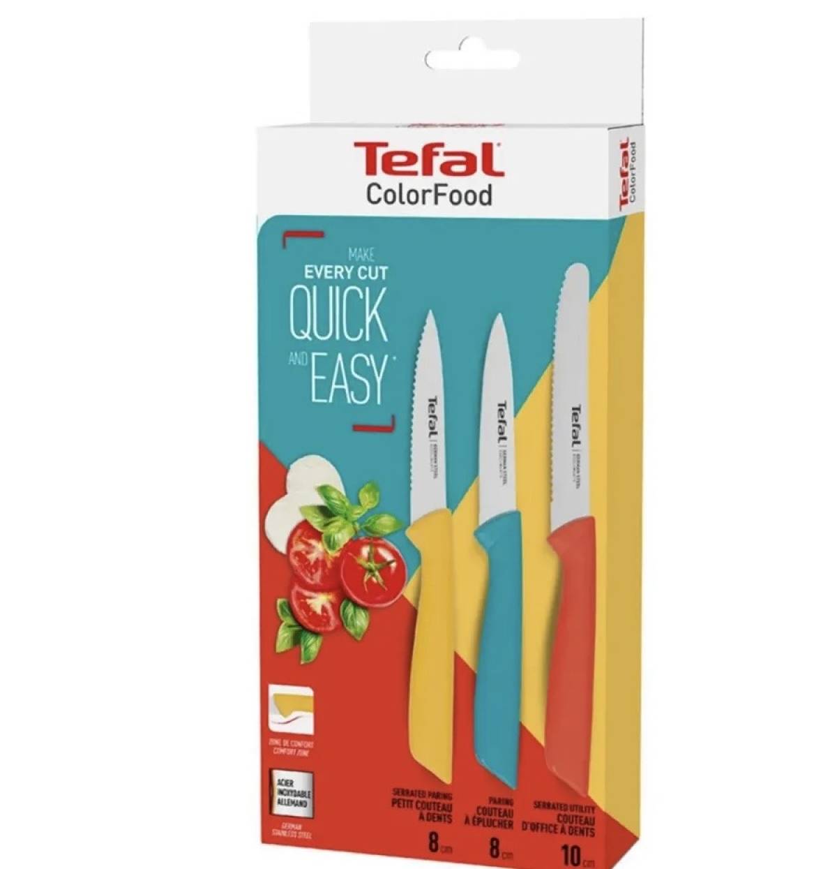 Tefal Color Food Set 3 Knives