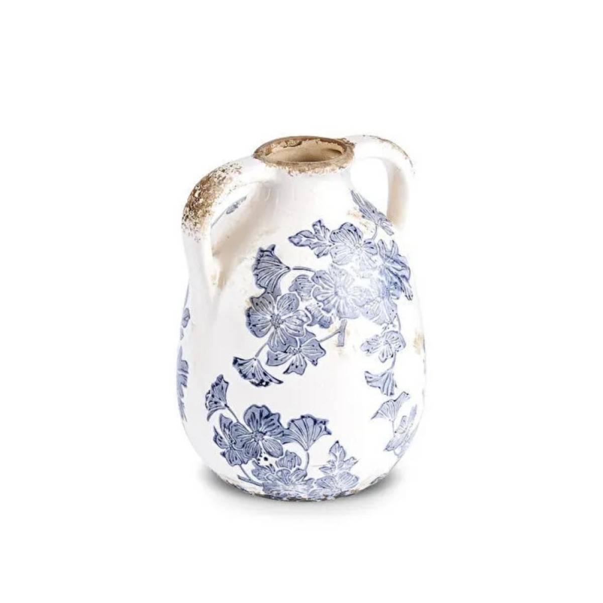 Karaca Marine Two-arm Decorative Vase 17.5 Cm - Blue/white