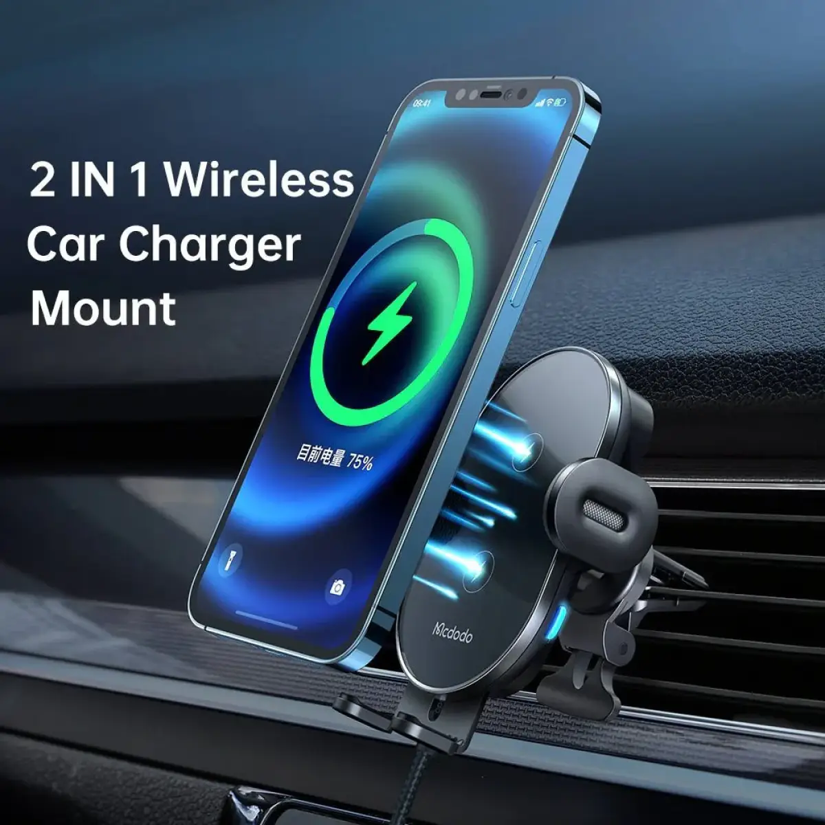 Mcdodo Dual Coil Wirelss Car Mount Charger CH-160