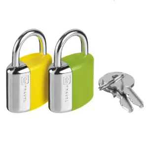 Go Travel Mini Key Twin Padlocks (Yellow/Green)