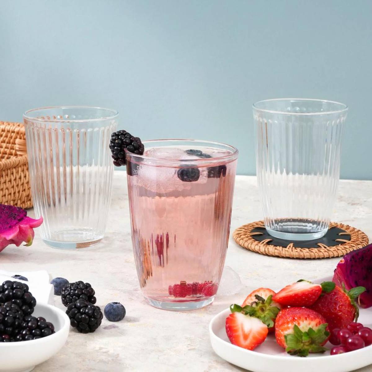 Karaca Gordes 6-piece Glass Beverage Set 370 Ml | Elegant Drinkware Set