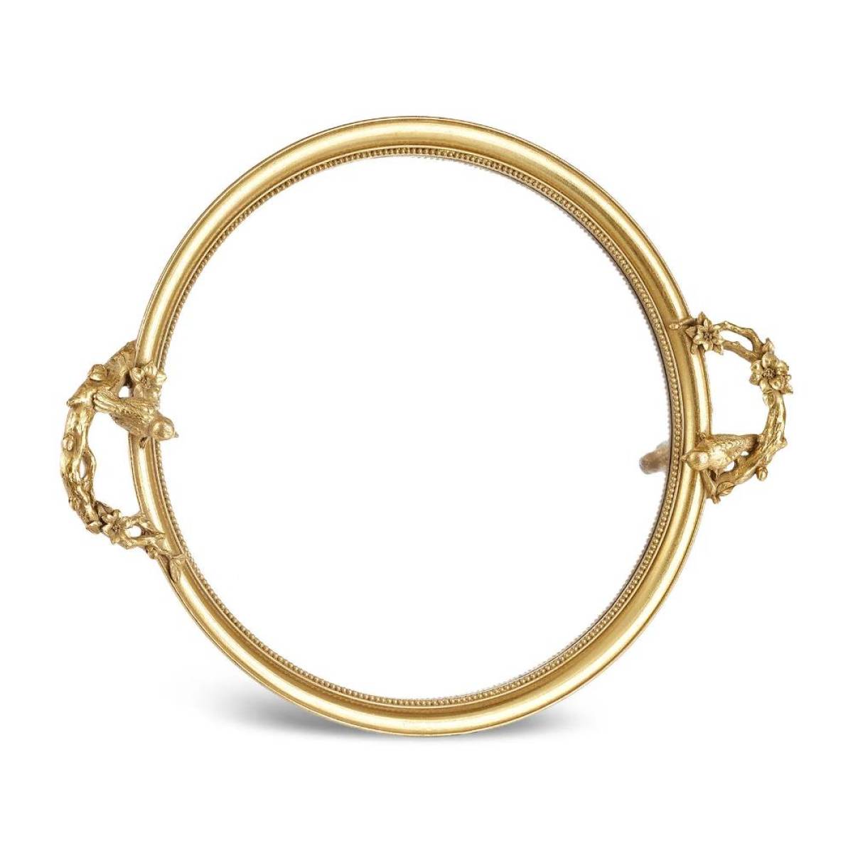 Karaca Vilma Gold Mirror Base Decorative Tray 50 Cm