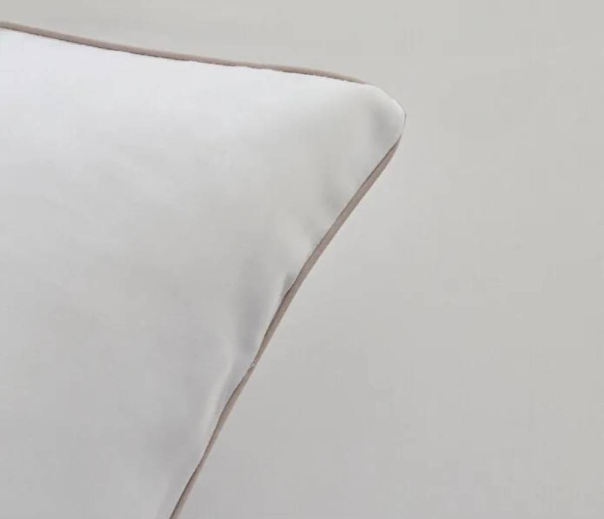 Karaca Home Vinas 80 Thread Count Cotton White Double Duvet Cover Set - Satin Trim