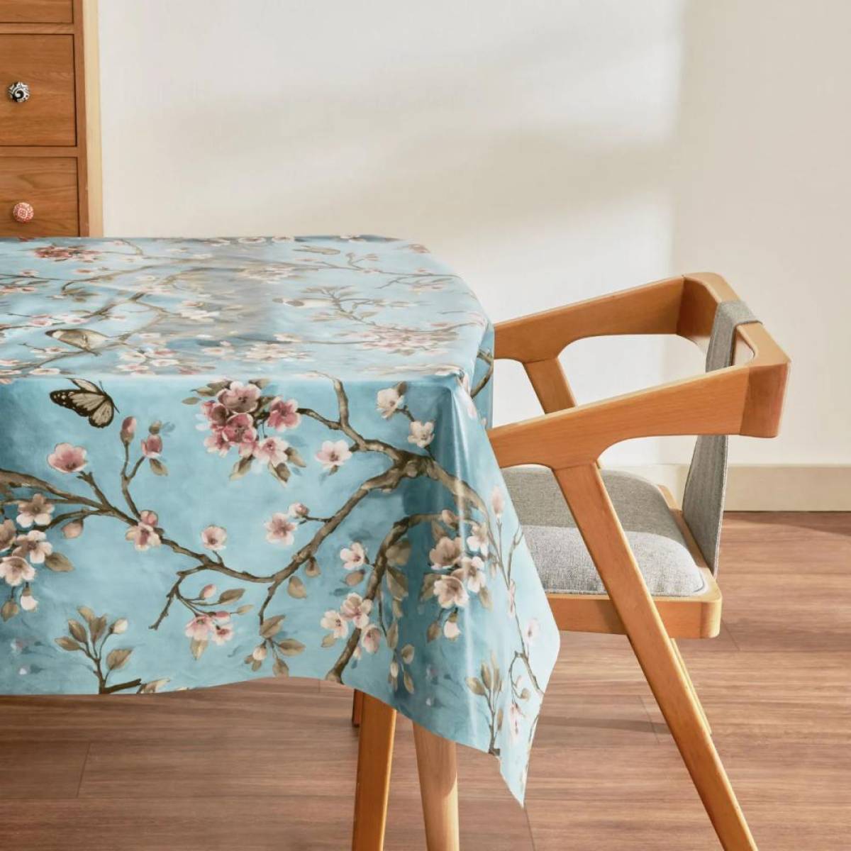 Karaca Home Luna Floral Pvc Tablecloth 100x140 Cm - Turquoise