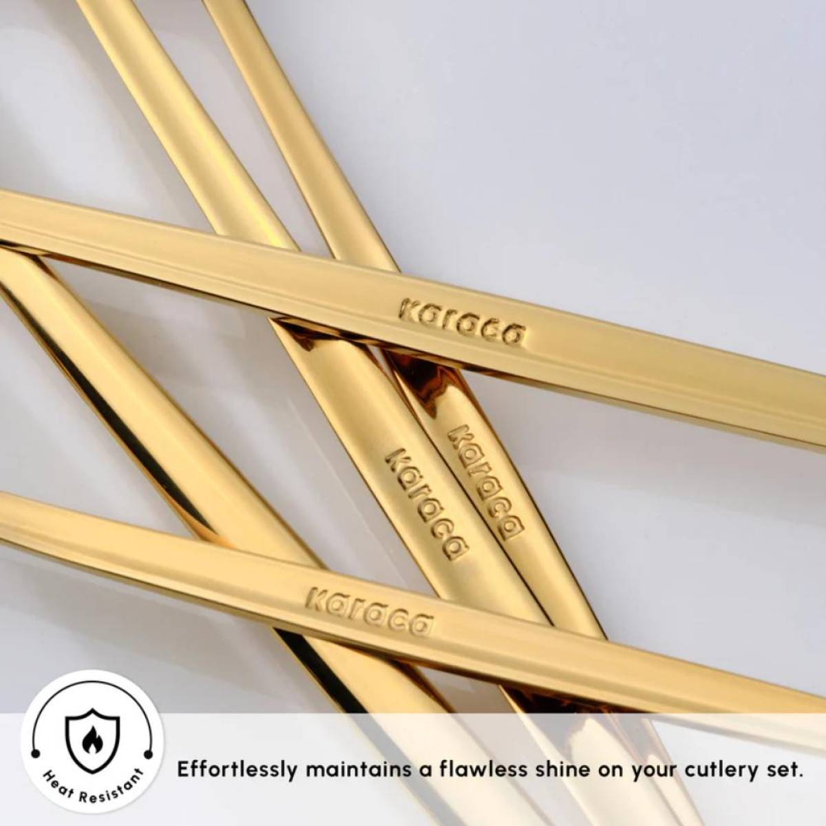 Karaca Orion 30-piece Cutlery Set For 6 People - Shiny Gold | 18/10 Stainless Steel (304 Grade), 153.03.08.1902