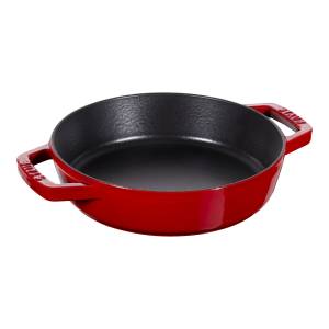 Staub Cookware Frying Pan Stewing Pan With 2 Handles Cherry Red 34 Cm