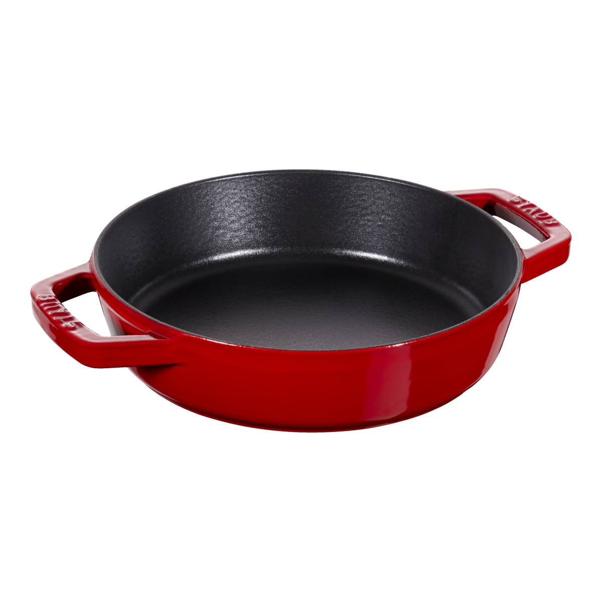 Staub Cookware Frying Pan Stewing Pan With 2 Handles Cherry Red 34 Cm