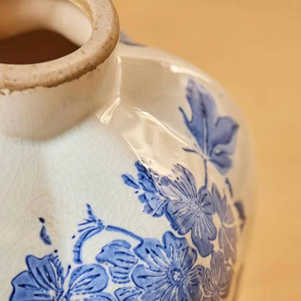 Karaca Mariner Decorative Vase 16 Cm - Blue/white