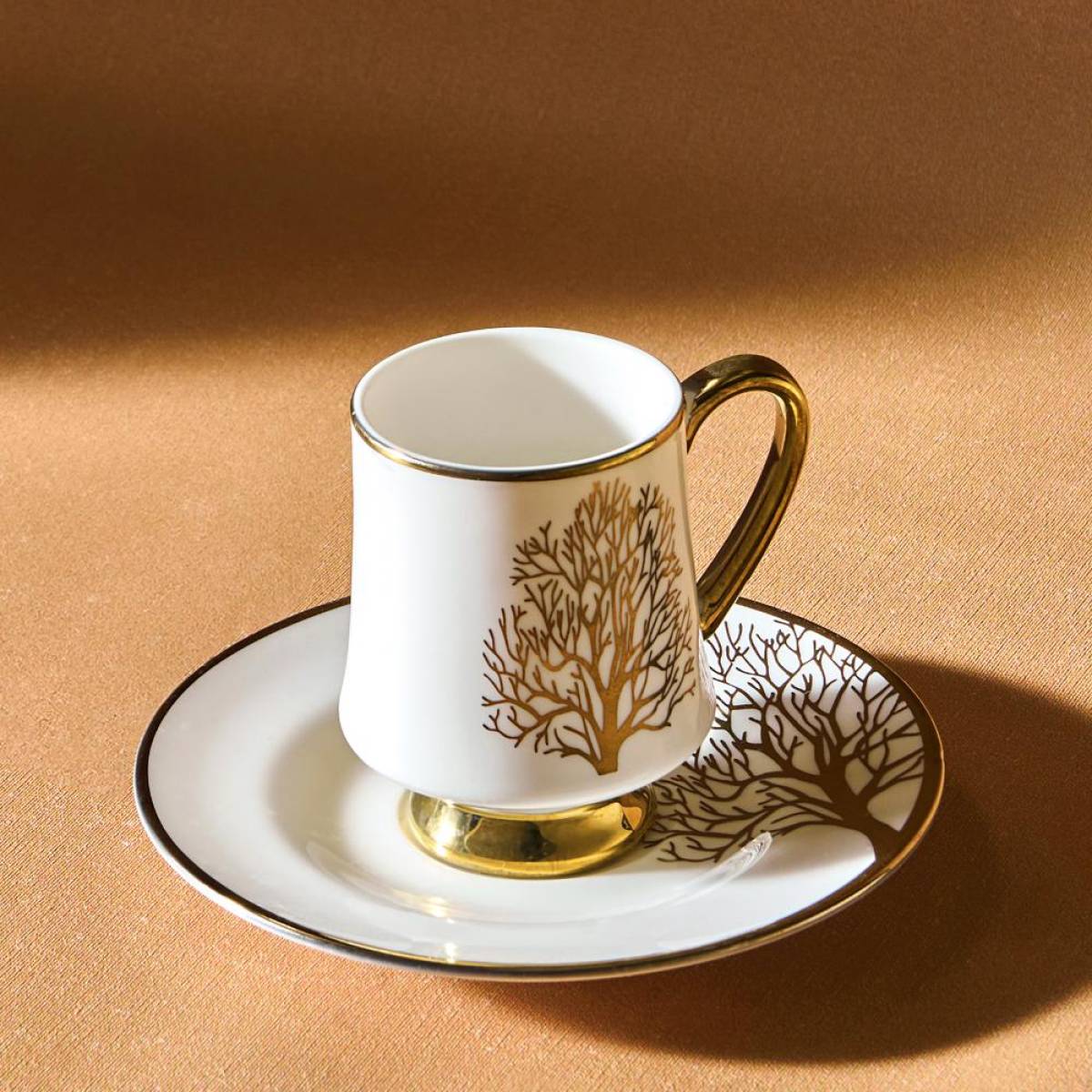 Karaca Afra 6-piece Coffee Cup Set - 90 Ml | Bone Porcelain Espresso Set