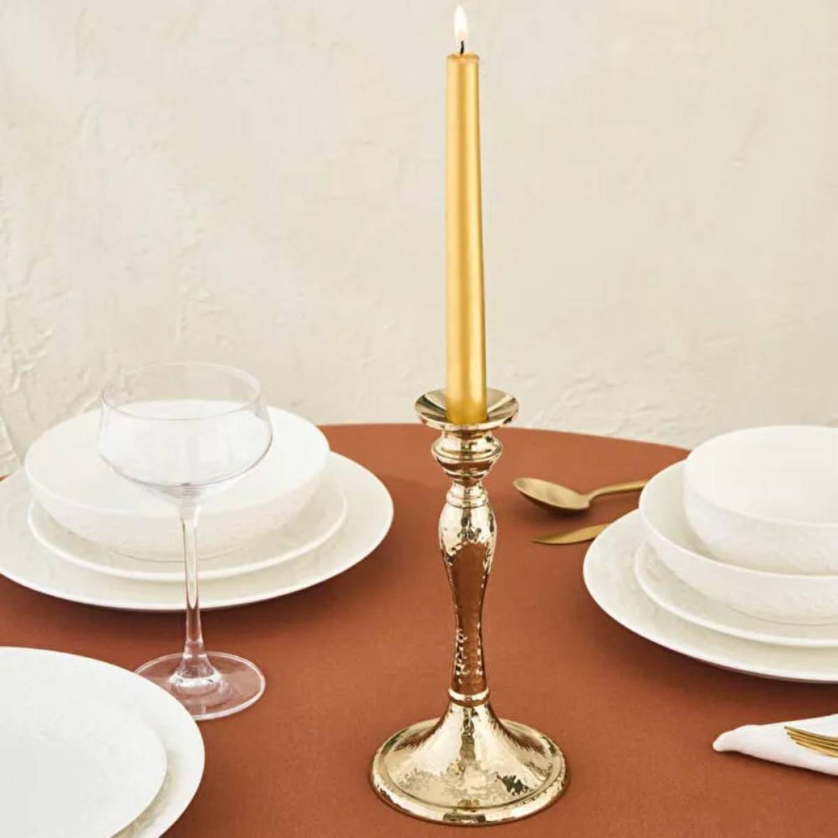 Karaca Home Rena Candlestick 22 Cm - Gold
