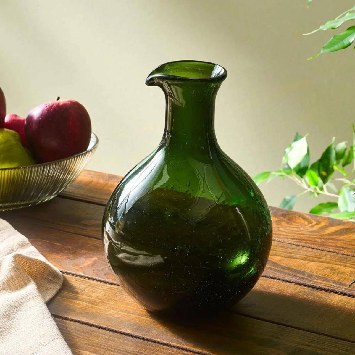 Karaca Merlot Bottle Jug – 1000 ml | Green, 153.09.01.6333