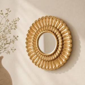 Karaca Elenor Gold Decorative Wall Mirror 33 Cm